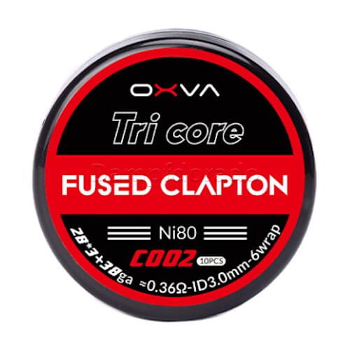 10 x OXVA Ni80 Fused Clapton Coils