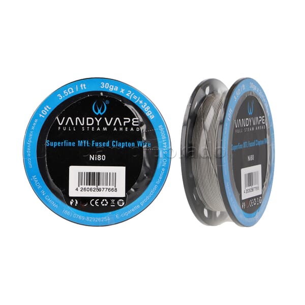 Vandy Vape Ni80 Superfine MTL Fused Clapton Draht