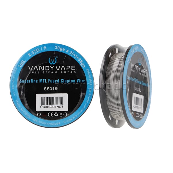 Vandy Vape SS316L Superfine MTL Fused Clapton Draht